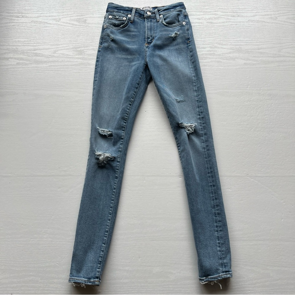 AGOLDE‎ Sophie Skinny Jeans Womens 24 Distressed Full Length